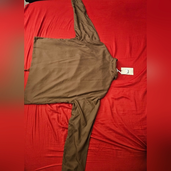 Mfpen Practice jacket Brown Tencel size L - Picture 3 of 4